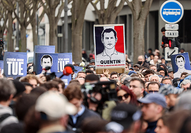 Tisíce lidí pochodovaly Lyonem na počet zabitého nacionalistického aktivisty